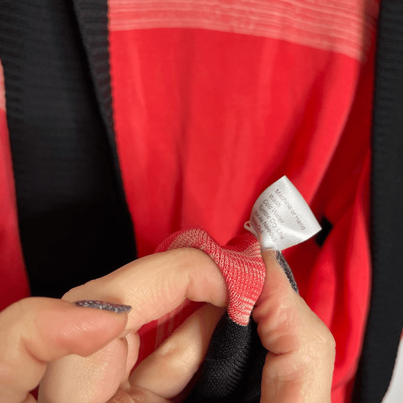 MING WANG Ombre Stripe Soft Knit Kimono Jacket pink acrylic open front WOMENS XL - Picture 5 of 6